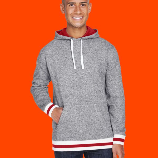 Adult Peppered Fleece Lapover Hooded Sweatshirt Thumbnail