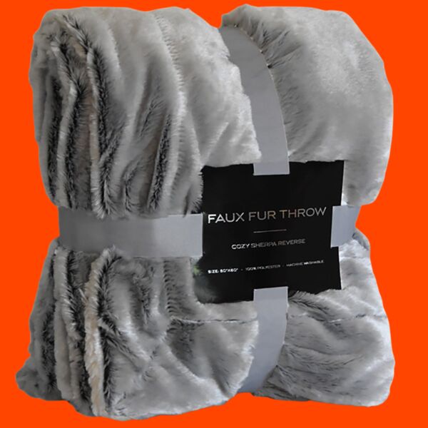 Faux Fur Sherpa Blanket Thumbnail
