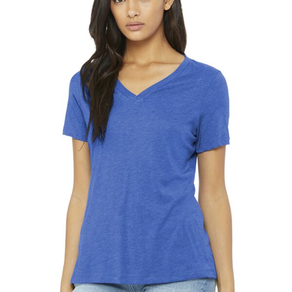 Women's Relaxed Triblend V Neck Tee Thumbnail