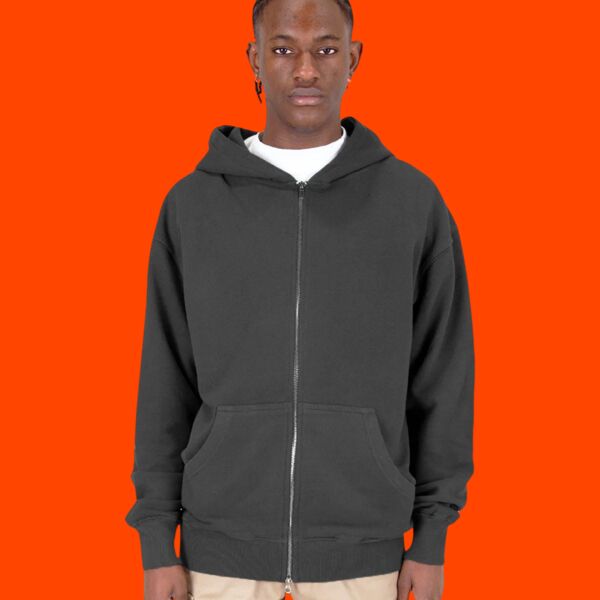 Men's Garment Dye Double-Zip Hooded Sweatshirt Thumbnail