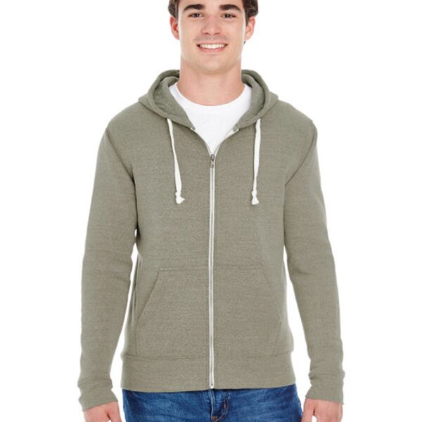 Adult Triblend Full-Zip Fleece Hooded Sweatshirt Thumbnail