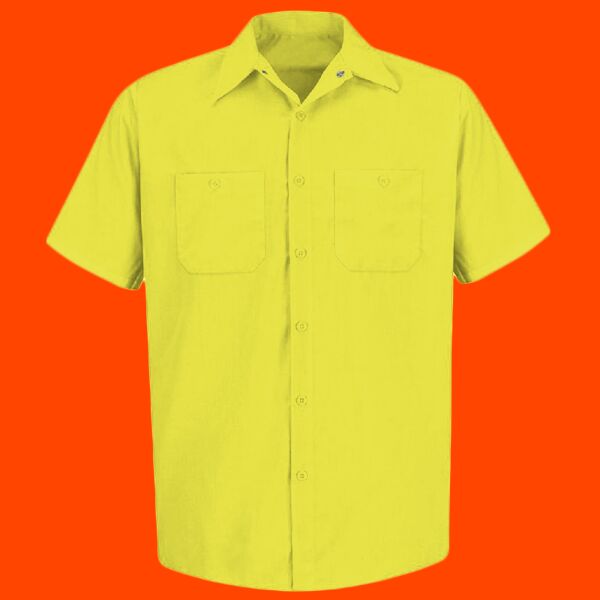 Men's Tall Enhanced Visibility Short Sleeve Work Shirt Thumbnail