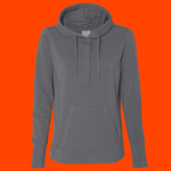 Ladies' Omega Stretch Snap-Placket Hooded Sweatshirt Thumbnail